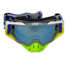 100% GOGGLES WITH NOSE GREY/BLUE