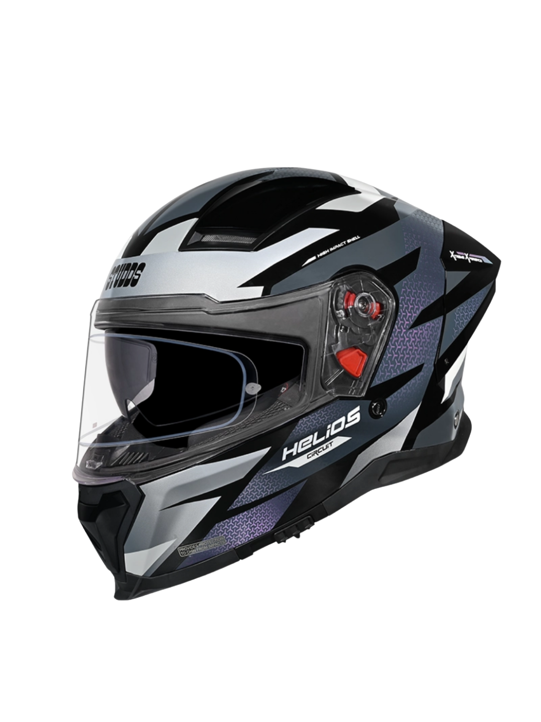 STUDDS HELIOS D2 CIRCUIT BLACK CHAMELEON GREY/PINK N4 GREY