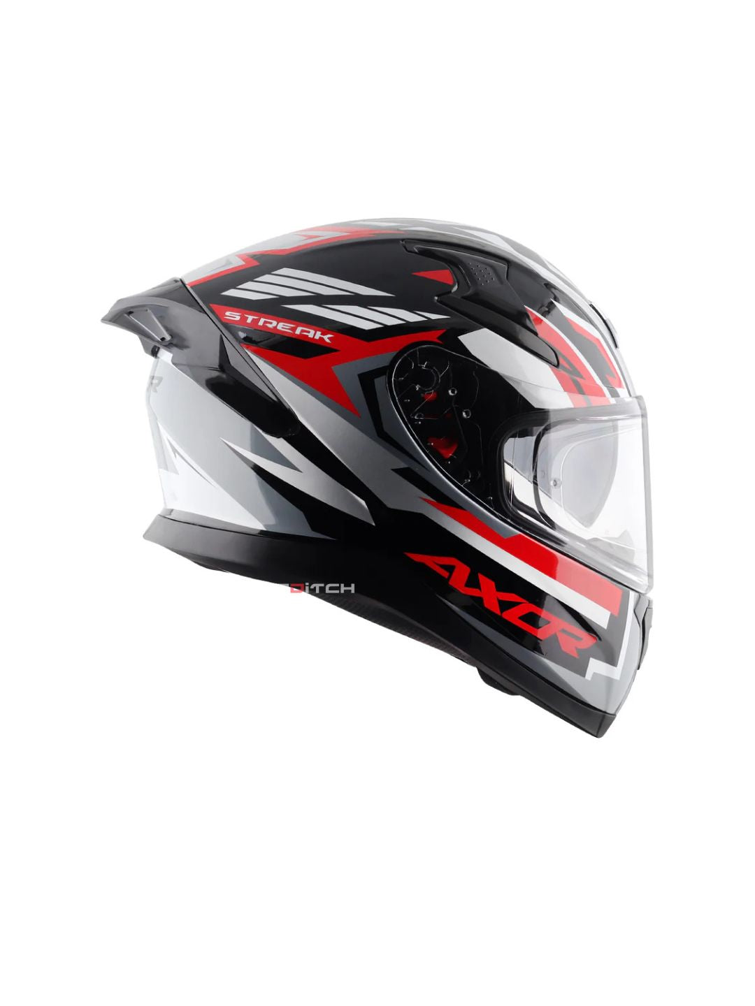 Axor Apex Streak is a premium motorcycle helmet with striking streak-themed graphics, advanced safety standards, excellent ventilation, and a comfortable fit, perfect for riders who prioritize style and protection.