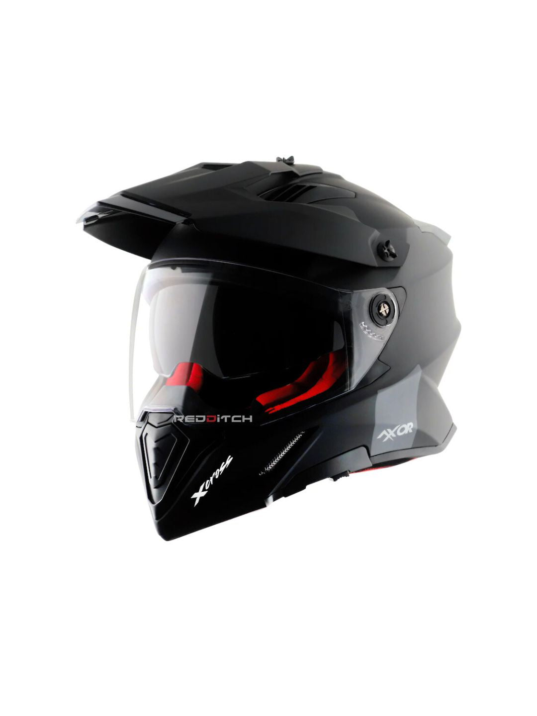 Axor X-Cross Dual Visor, a versatile motorcycle helmet featuring a dual visor system, advanced safety features, and rugged design, perfect for adventure and off-road riding