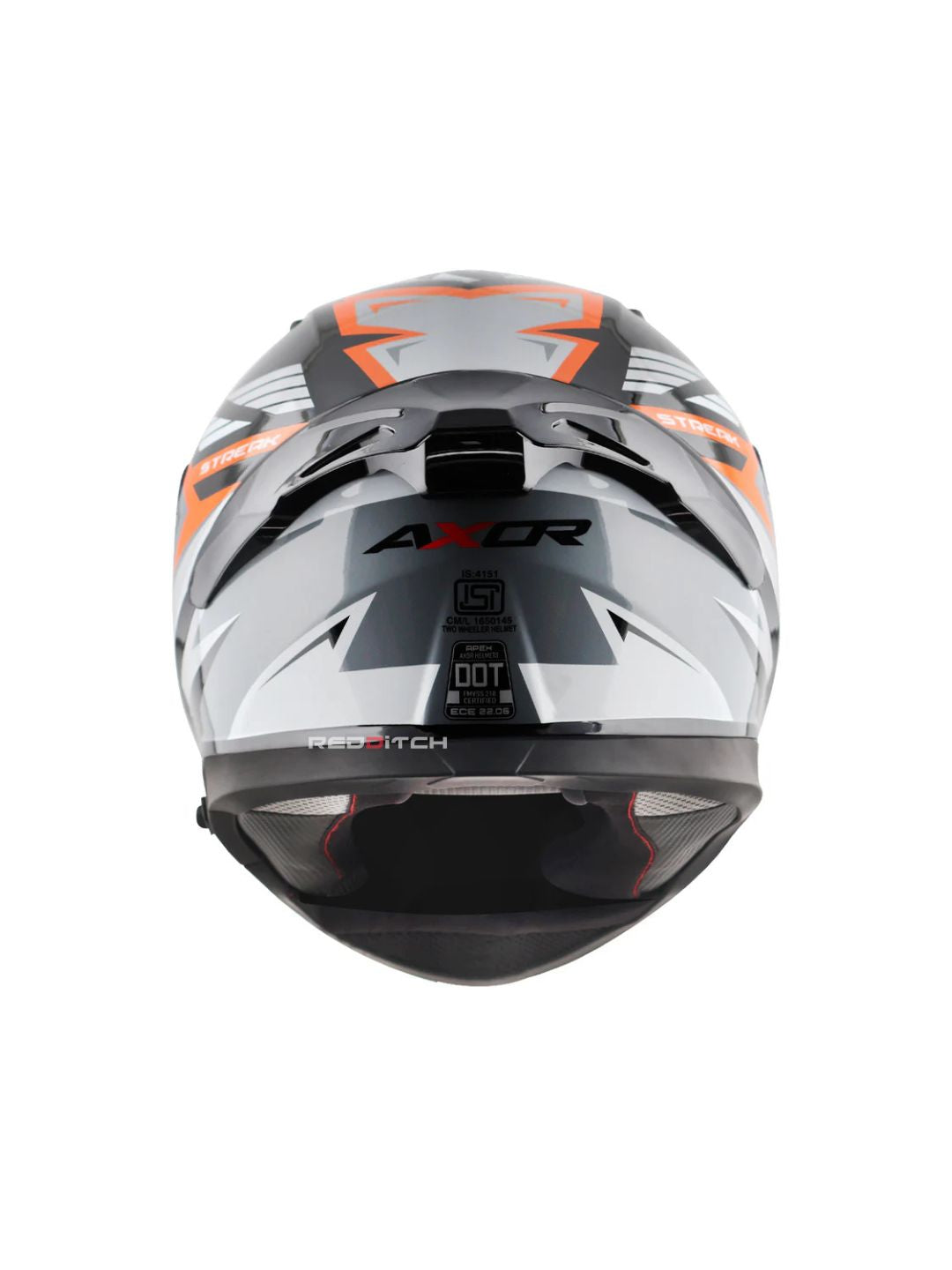 Axor Apex Streak is a premium motorcycle helmet with striking streak-themed graphics, advanced safety standards, excellent ventilation, and a comfortable fit, perfect for riders who prioritize style and protection.