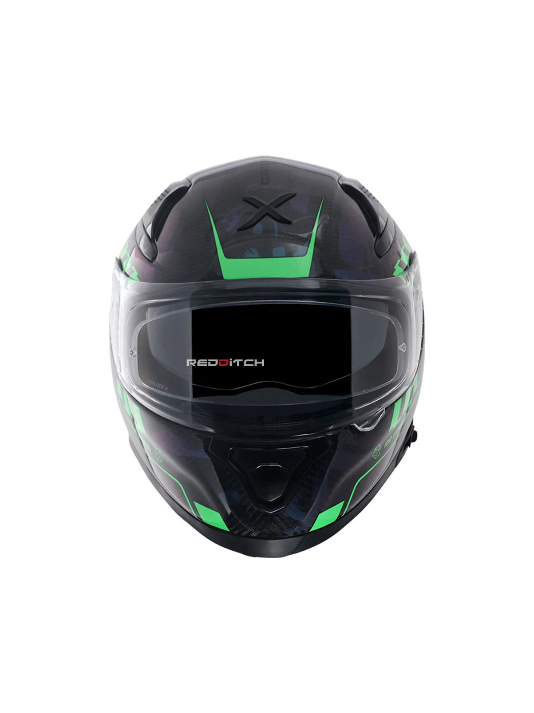 Axor Apex Gloss Carbon Green Helmet combines premium safety features with a sleek, glossy carbon green finish.