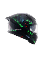 Axor Apex Gloss Carbon Green Helmet combines premium safety features with a sleek, glossy carbon green finish.