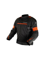 Axor Cruise 2 Jacket(Black/Orange), a high-performance riding jacket built for comfort and protection, featuring advanced armor, breathable mesh panels, and weather-resistant materials, ideal for touring and everyday rides.