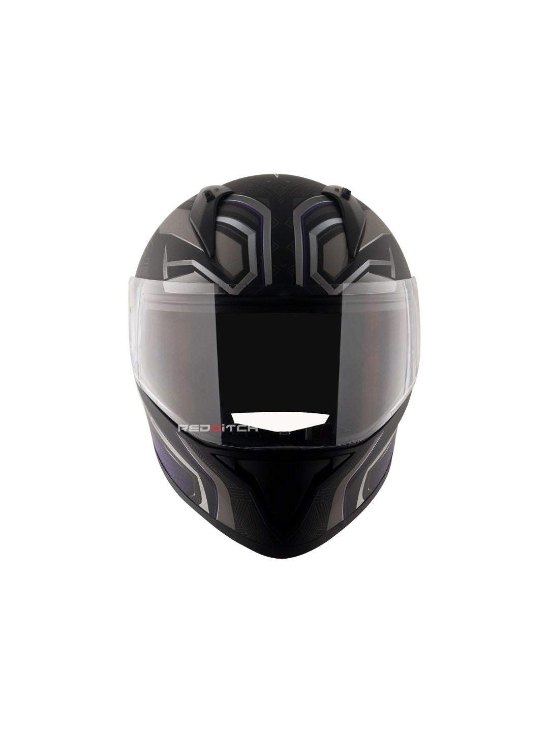 Vega Bolt Marvel Black Panther Edition motorcycle helmet with a sleek Black Panther design, offering advanced protection, comfort, and style for every rider