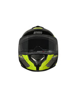 DRIFTER D6 REBELLION BLACK FLUORESCENT YELLOW – Premium full-face motorcycle helmet with a striking black and fluorescent yellow design. Ensures superior protection, comfort, and a secure fit for every ride. Available at the **best helmet shop in India**.