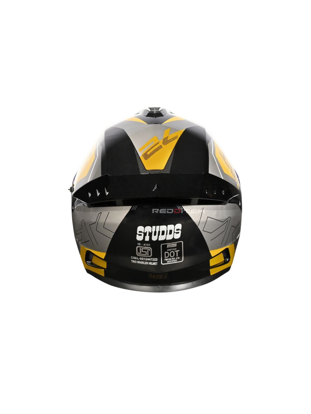 STUDDS DRIFTER D6 REBELLION BLACK N5 YELLOW – High-quality full-face motorcycle helmet with a bold black and yellow design. Offers superior protection, comfort, and a secure fit for every ride. Available at the **best helmet shop in India**.