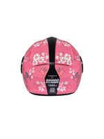 STUDDS URBAN SUPER D2 PINK WITH FLOWER – Elegant open-face motorcycle helmet with a stylish pink design and floral graphics. Provides superior protection, comfort, and a secure fit for every ride. Available at the **best helmet shop in India**.