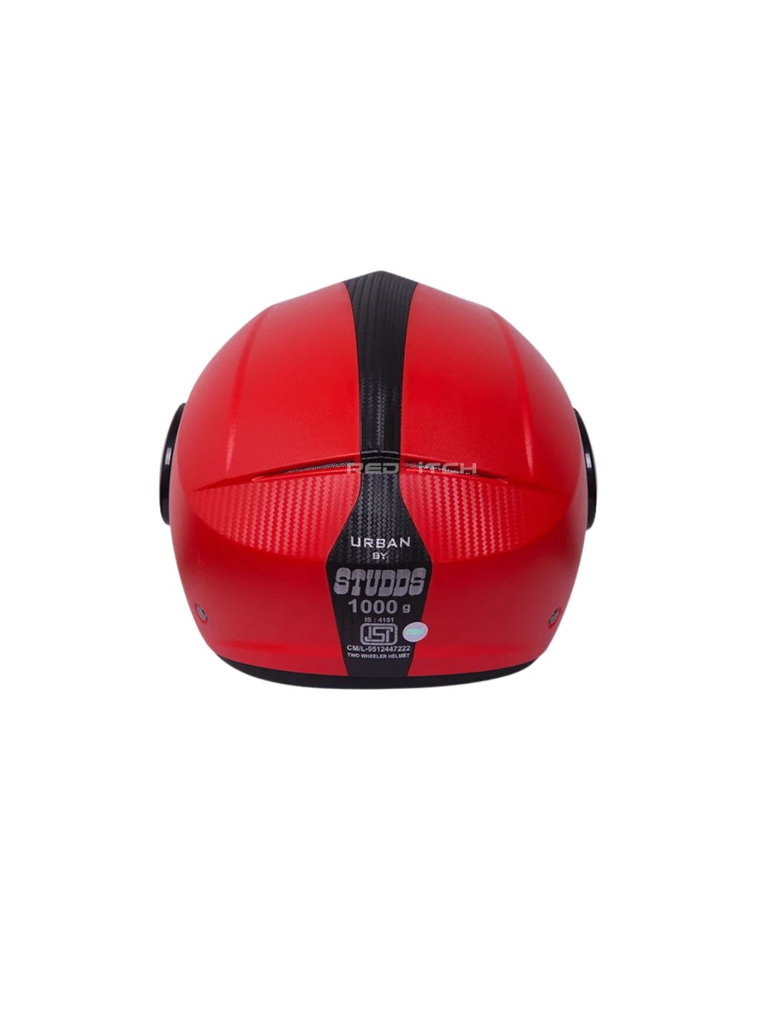 STUDDS URBAN SUPER CHERRY RED (BLACK STRIP) – Stylish open-face motorcycle helmet featuring a bold cherry red color with a sleek black stripe. Ensures superior protection, comfort, and a secure fit for every ride. Available at the **best helmet shop in India**.