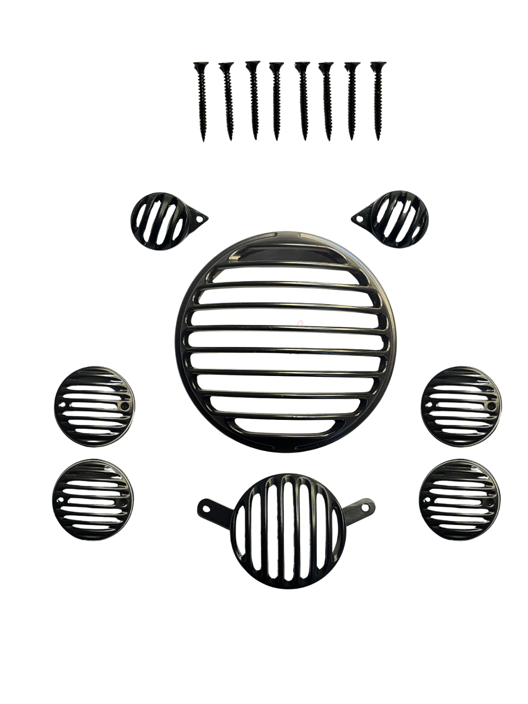ROYAL ENFIELD BULLET HEADLIGHT GRILL SET BLACK