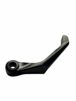 Black metal lever on a white background