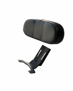 Black car mirror and bracket on a white background