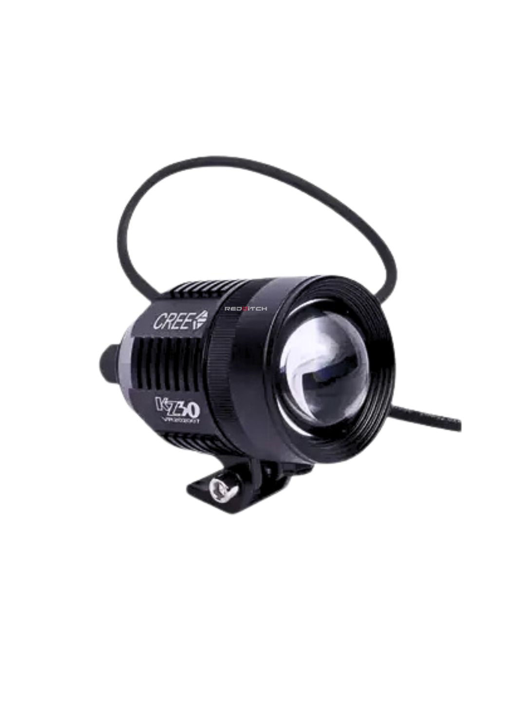 Focusing LED Fog Lamp, a high-performance auxiliary light designed for motorcycles, offering concentrated, bright illumination for improved visibility in foggy or low-light conditions, with an adjustable focus beam for enhanced precision.