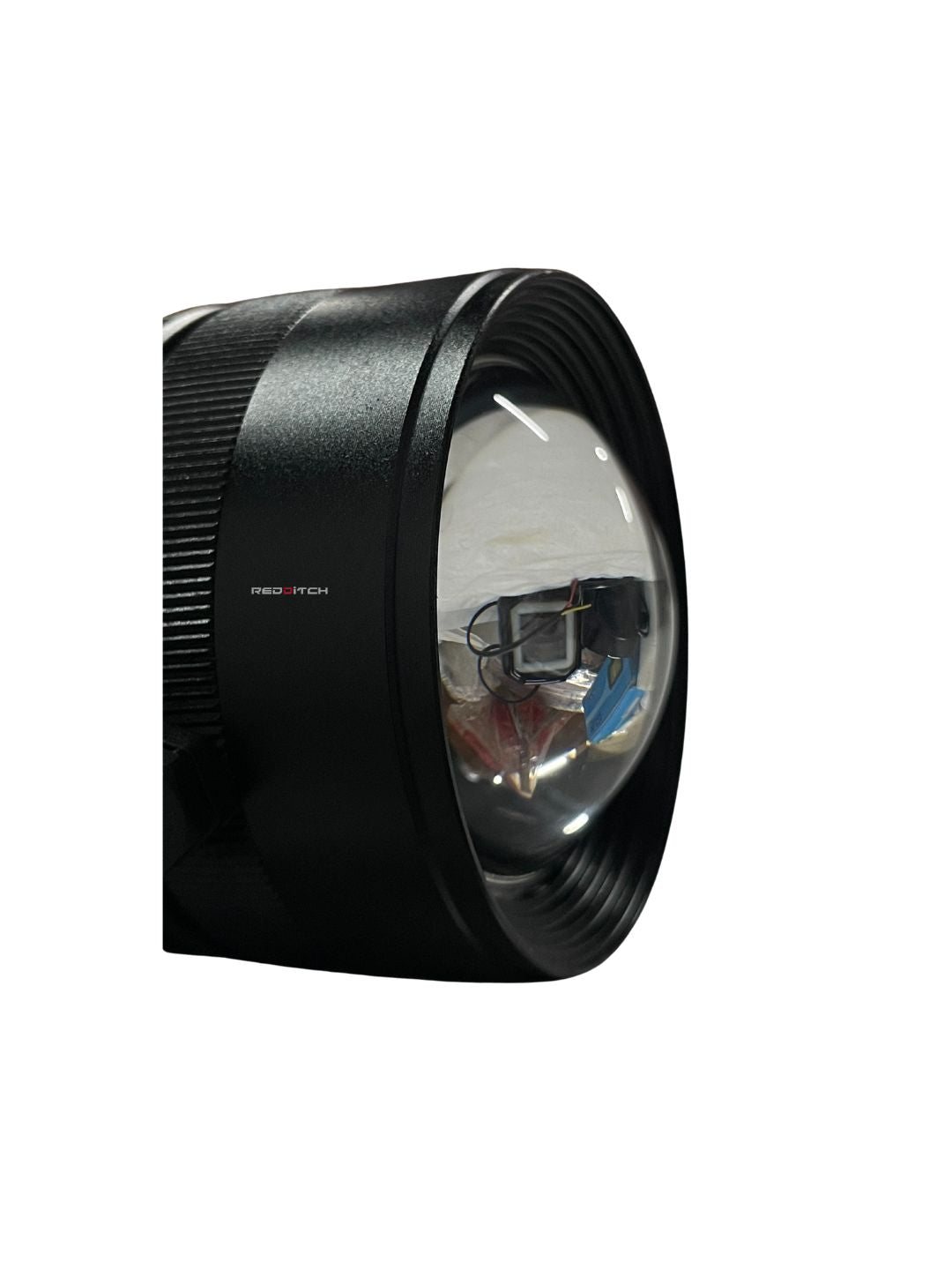 Focusing LED Fog Lamp, a high-performance auxiliary light designed for motorcycles, offering concentrated, bright illumination for improved visibility in foggy or low-light conditions, with an adjustable focus beam for enhanced precision.