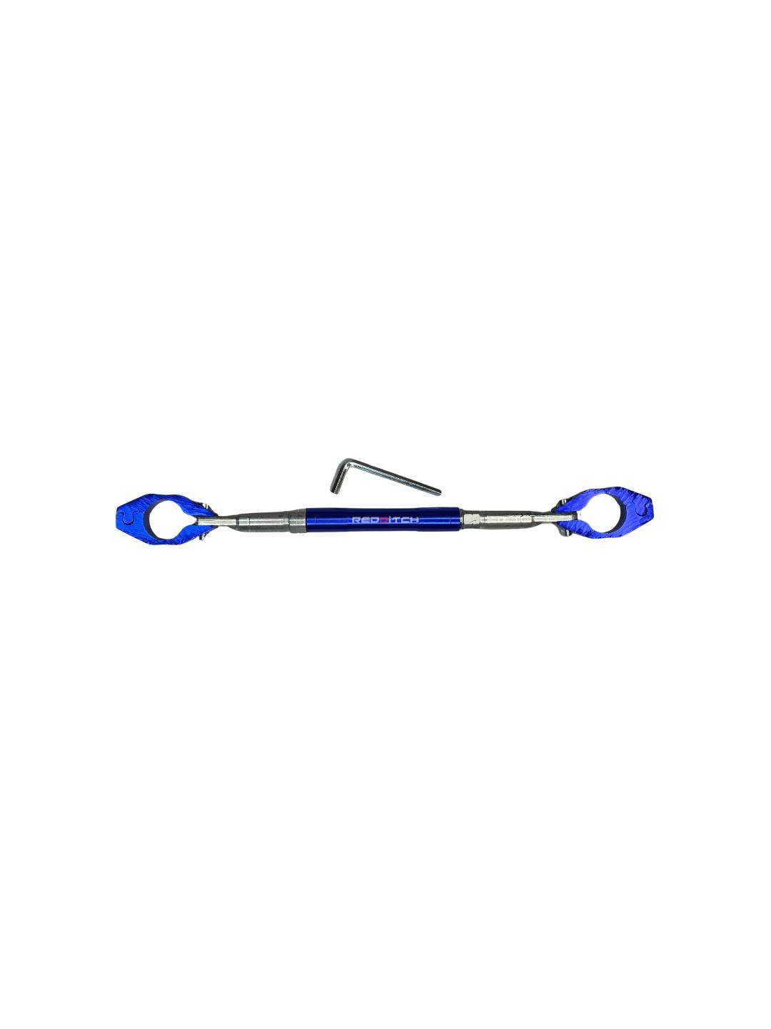 Blue Handle Cross Bar designed to reduce handlebar vibration, providing a smoother ride while enhancing the bike's appearance with its sleek, stylish finish.