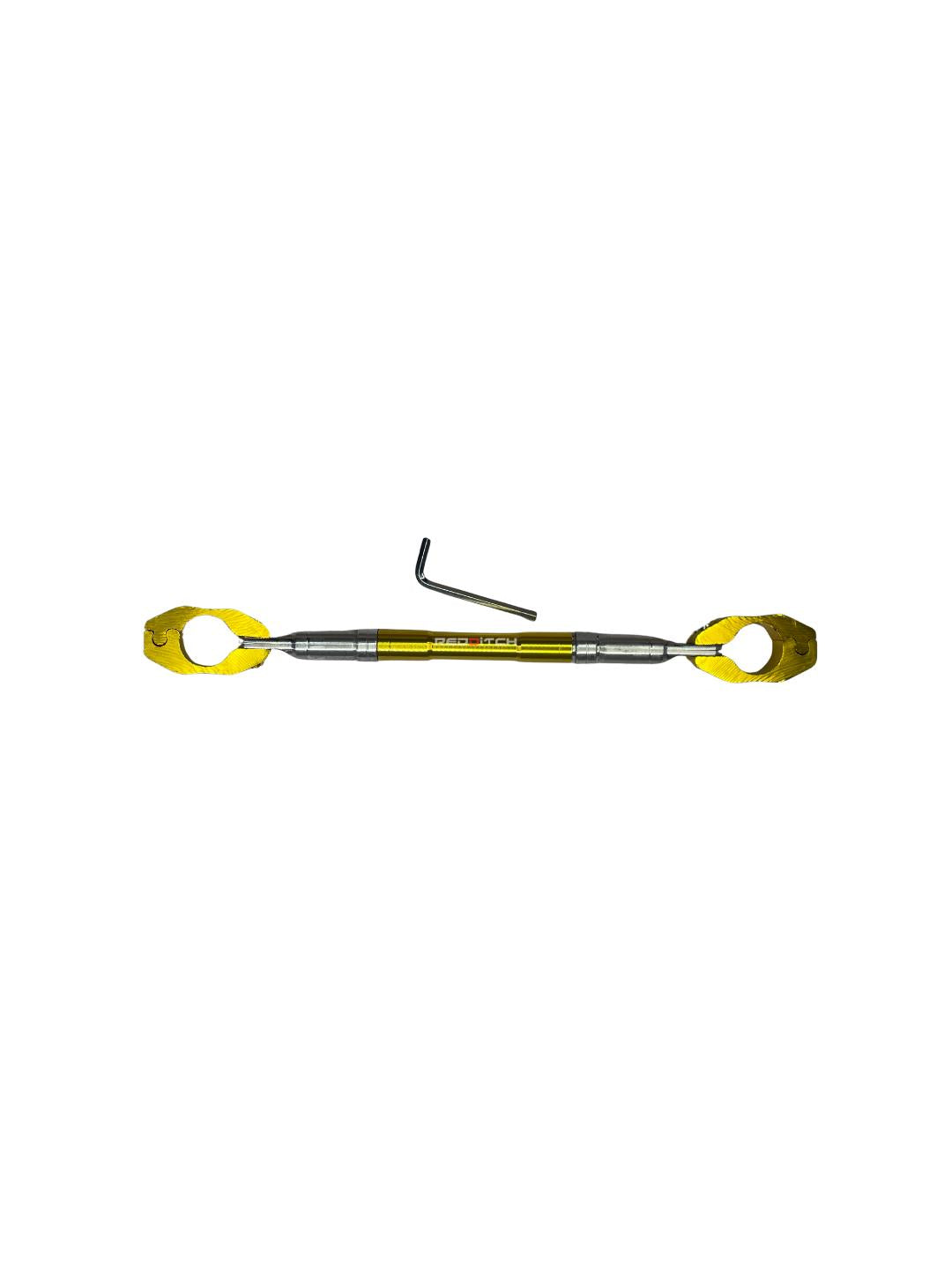 Golden Handle Cross Bar designed to reduce handlebar vibration, providing a smoother ride while enhancing the bike's appearance with its sleek, stylish finish.