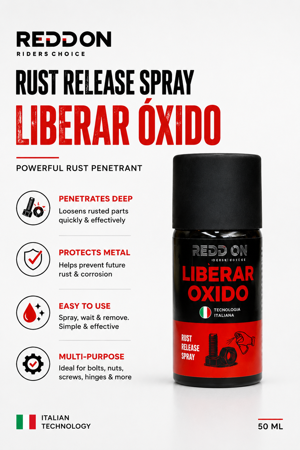 REDDON RUST RELEASE SPRAY - LIBERAR ÓXIDO