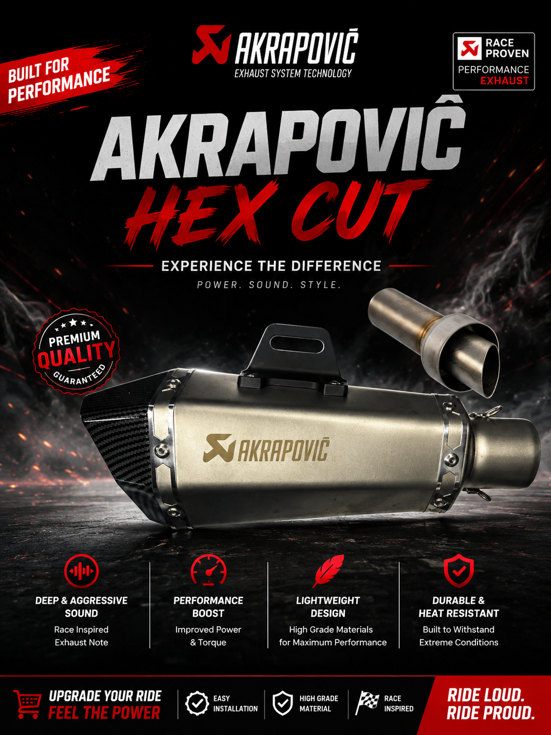 AKRAPOVIC HEX CUT