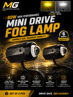 MG MINI DRIVE FOG LAMP WHITE/YELLOW 80W (6month warranty)