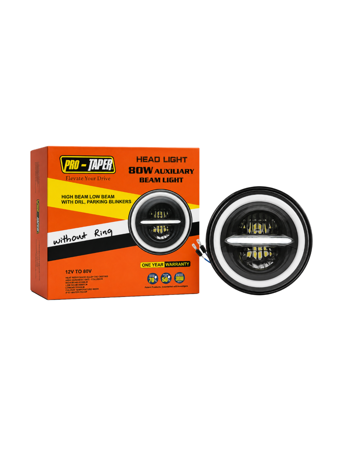 7 INCH LED HEADLIGHT PROTAPER 80W