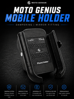 MOTO GENIUS MOBILE HOLDER W/OCHARGING DAMPERING (MIRROR FITTING)