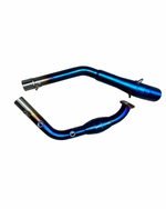 R15 V3/V4/MT15 DOUBLE SENSOR BENDPIPE TITANIUM BLUE COLOUR