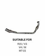 R15 V3/V4/M/MT-15 BENDPIPE WITH CONVERTER BS6