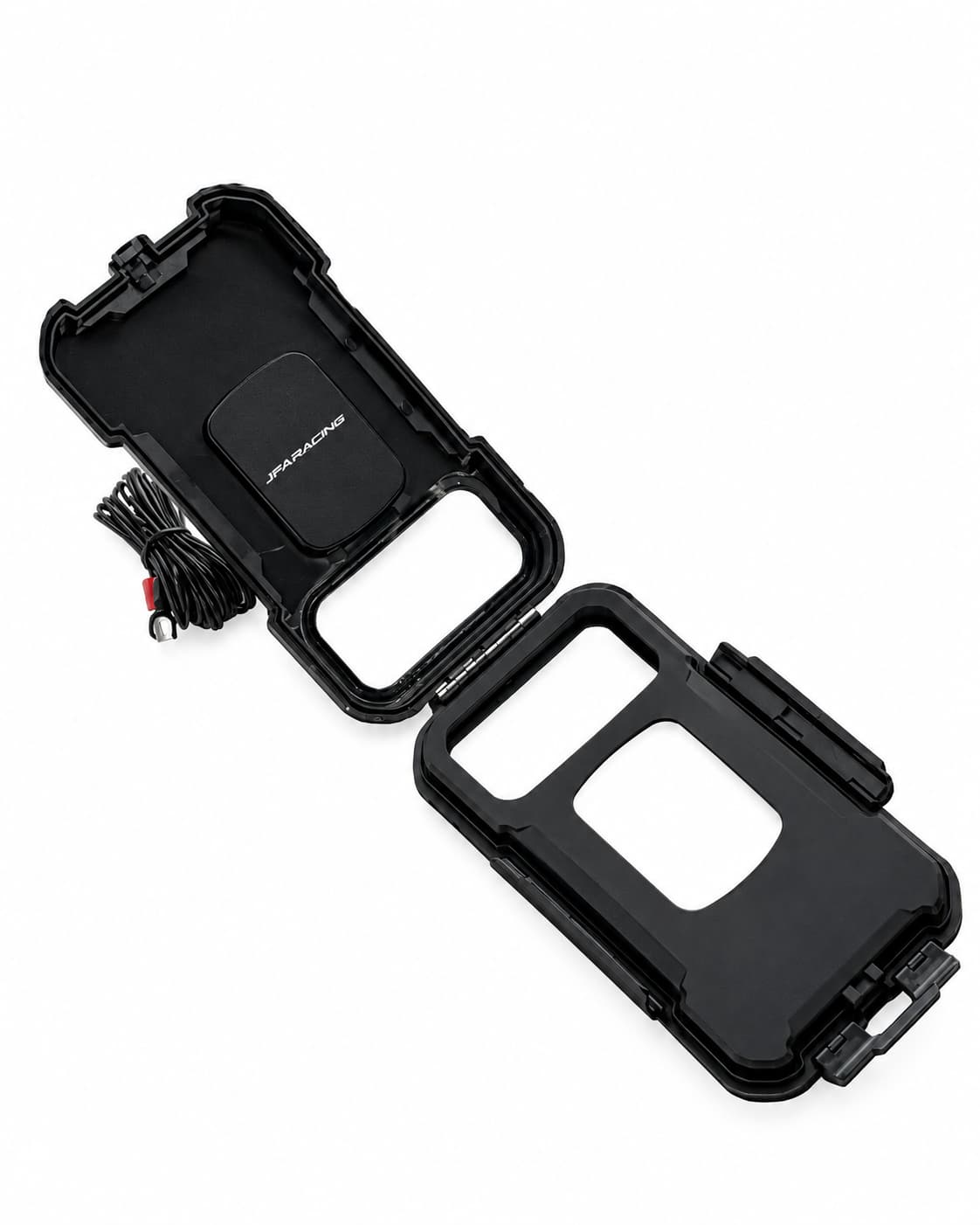 JB RACING WATERPROOF MOBILE HOLDER WITH WIRELESS CHARGER ( HANDLE MOUNT )