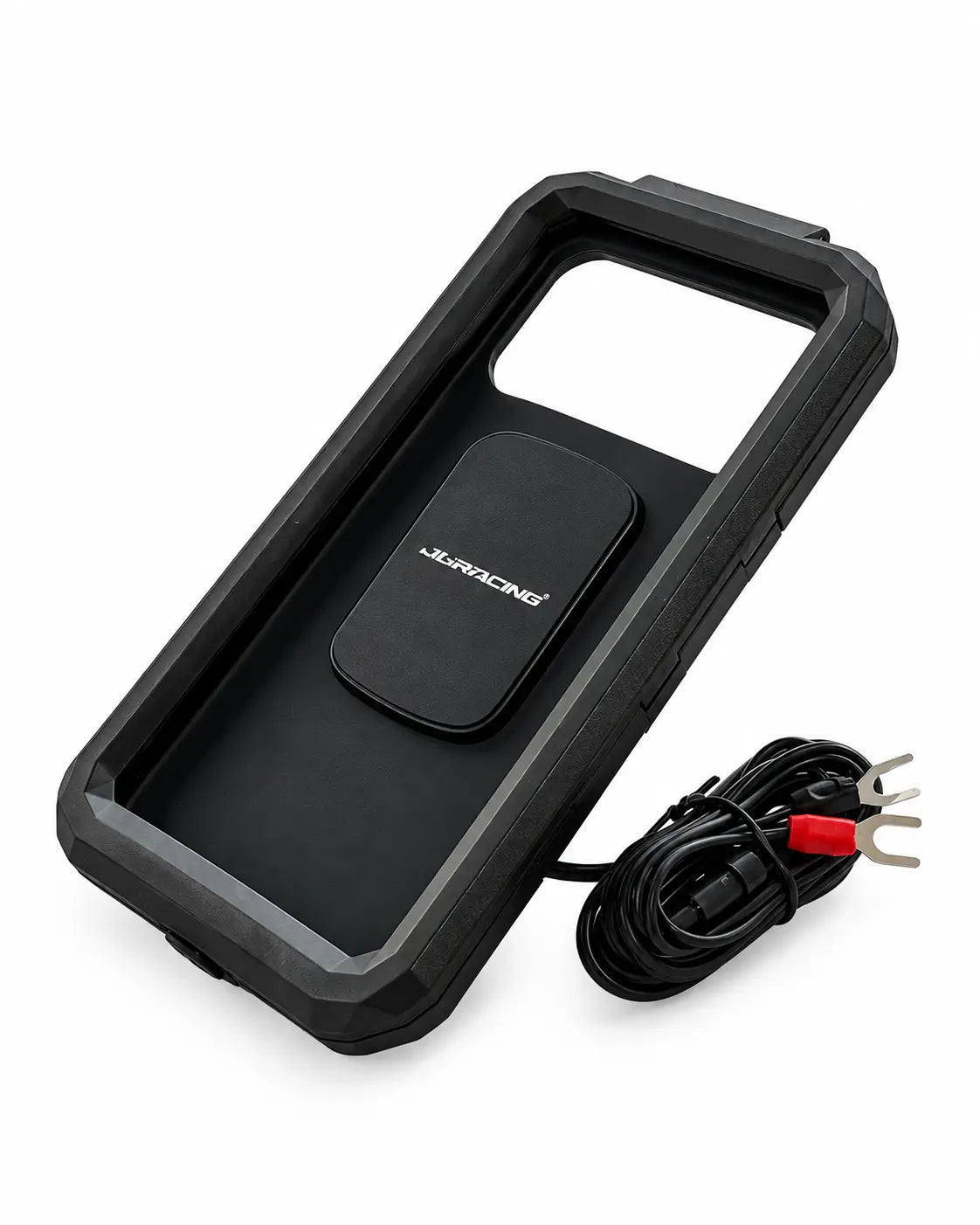 JB RACING WATERPROOF MOBILE HOLDER WITH WIRELESS CHARGER ( HANDLE MOUNT )