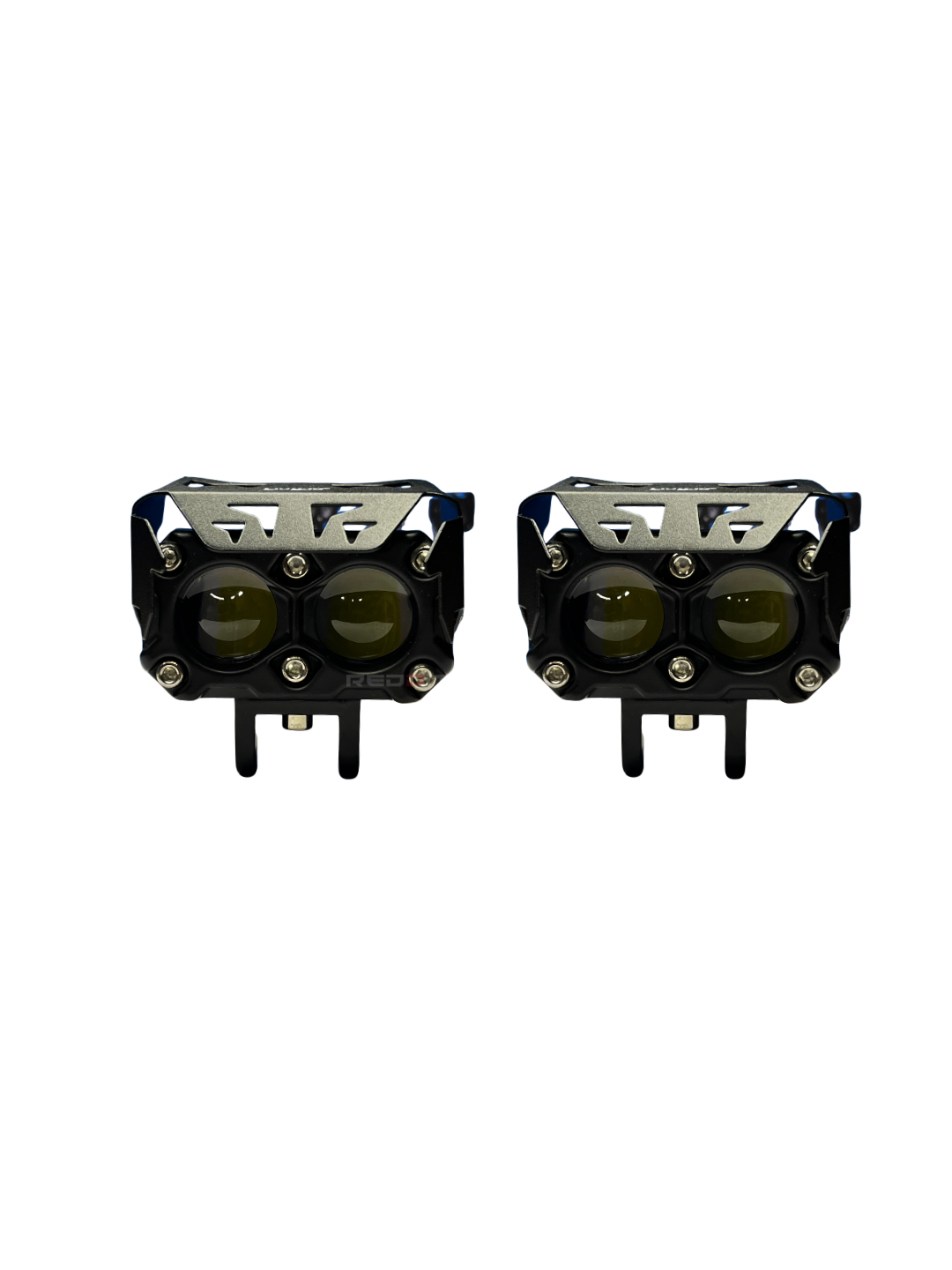 A white background with fog lamp light