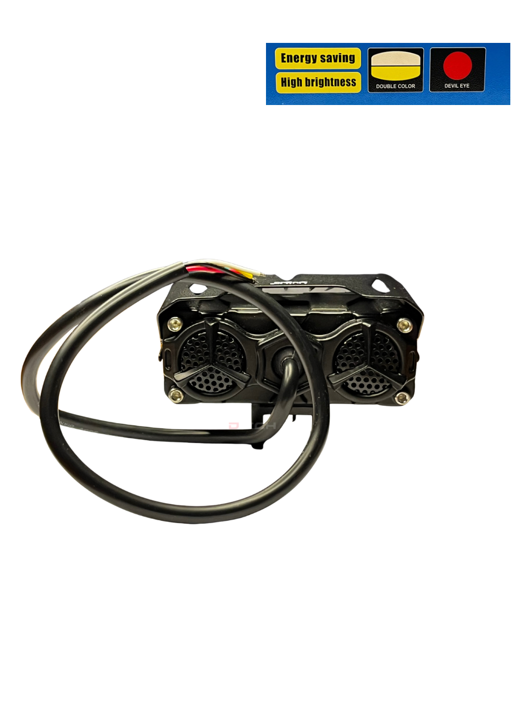 3 led fog lamp with white bakground 