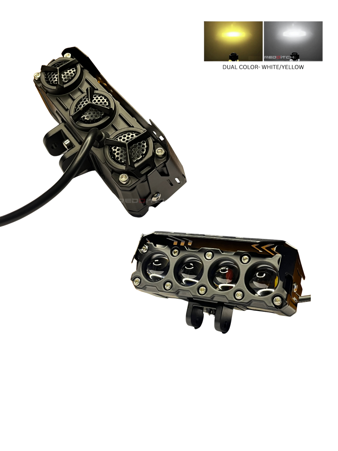 4 led fog lamp with white background