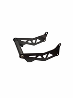 Black metal bracket on a white background