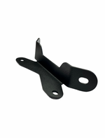 Black metal bracket on a white background