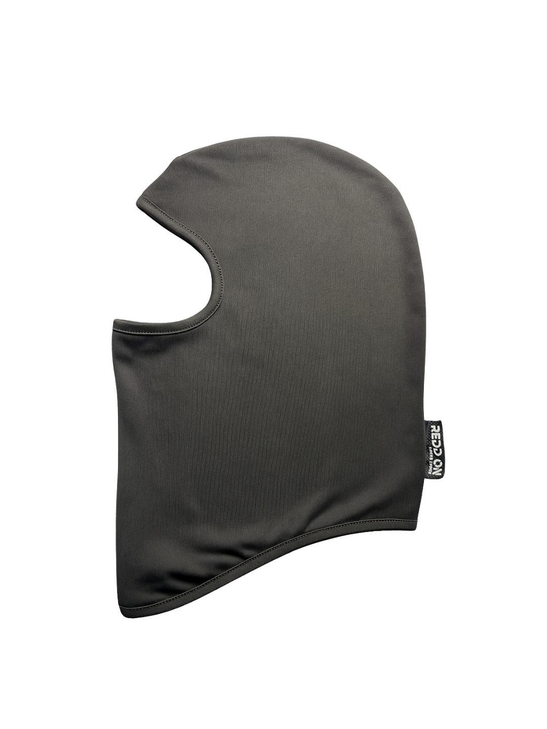 Black balaclava with a brand logo on a white background