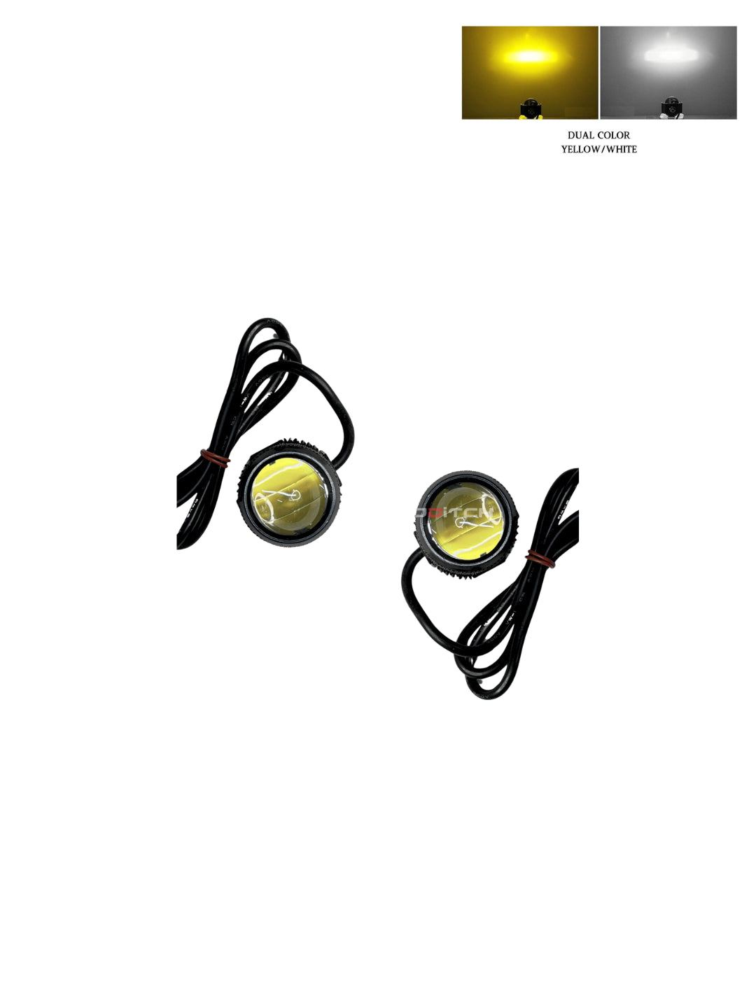 LGP Mini Drive Fog Lamp in white/yellow. Compact, bright, and perfect for enhancing visibility during night rides or foggy conditions. Durable and easy to mount