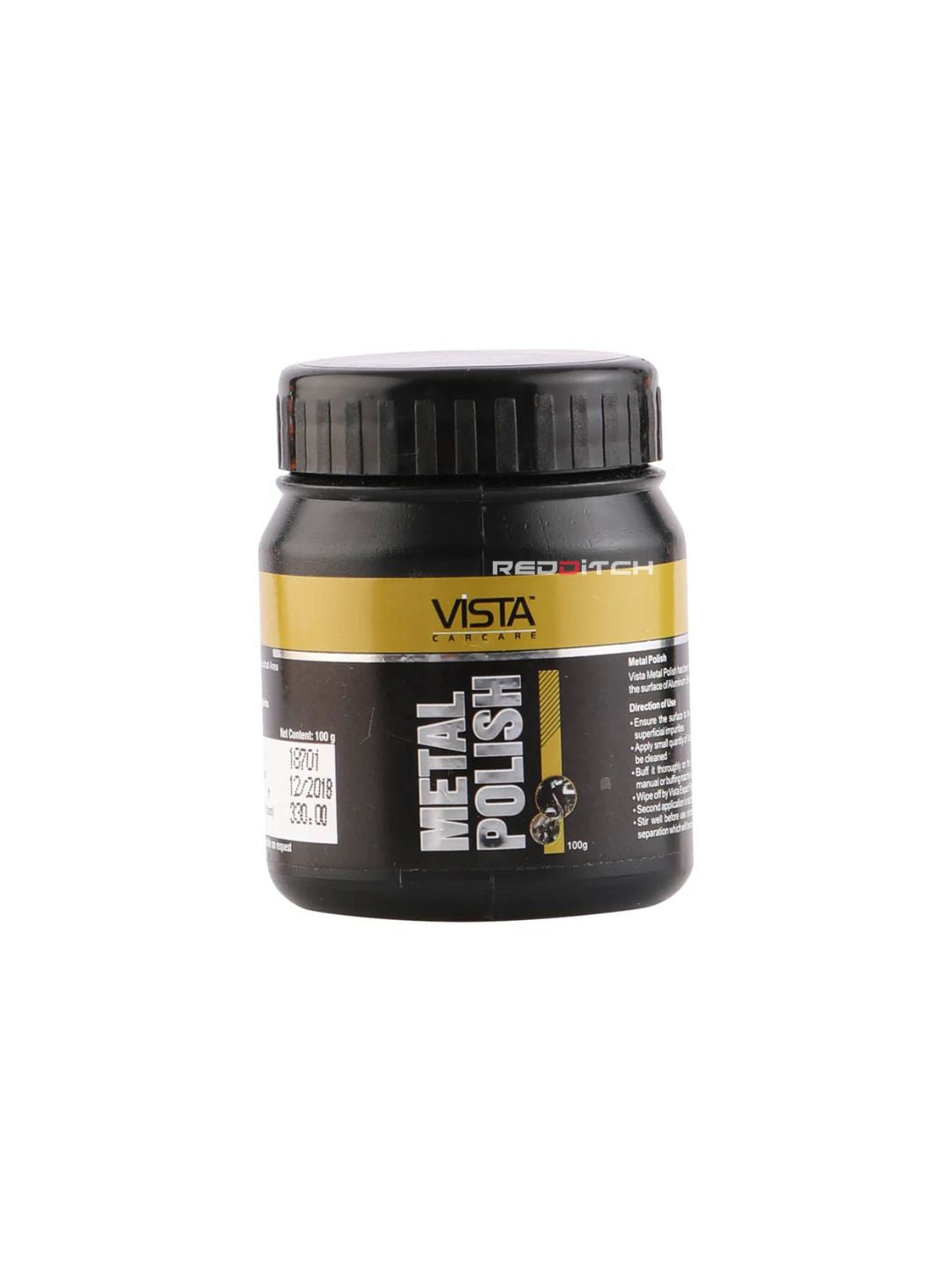 Vista Metal Polish (100g) is a premium solution for restoring the shine of metal surfaces. It effectively removes tarnish, rust, and oxidation, leaving a brilliant, long-lasting finish. Suitable for a variety of metals, it's perfect for maintaining the gleam of your bike's chrome and metal parts.