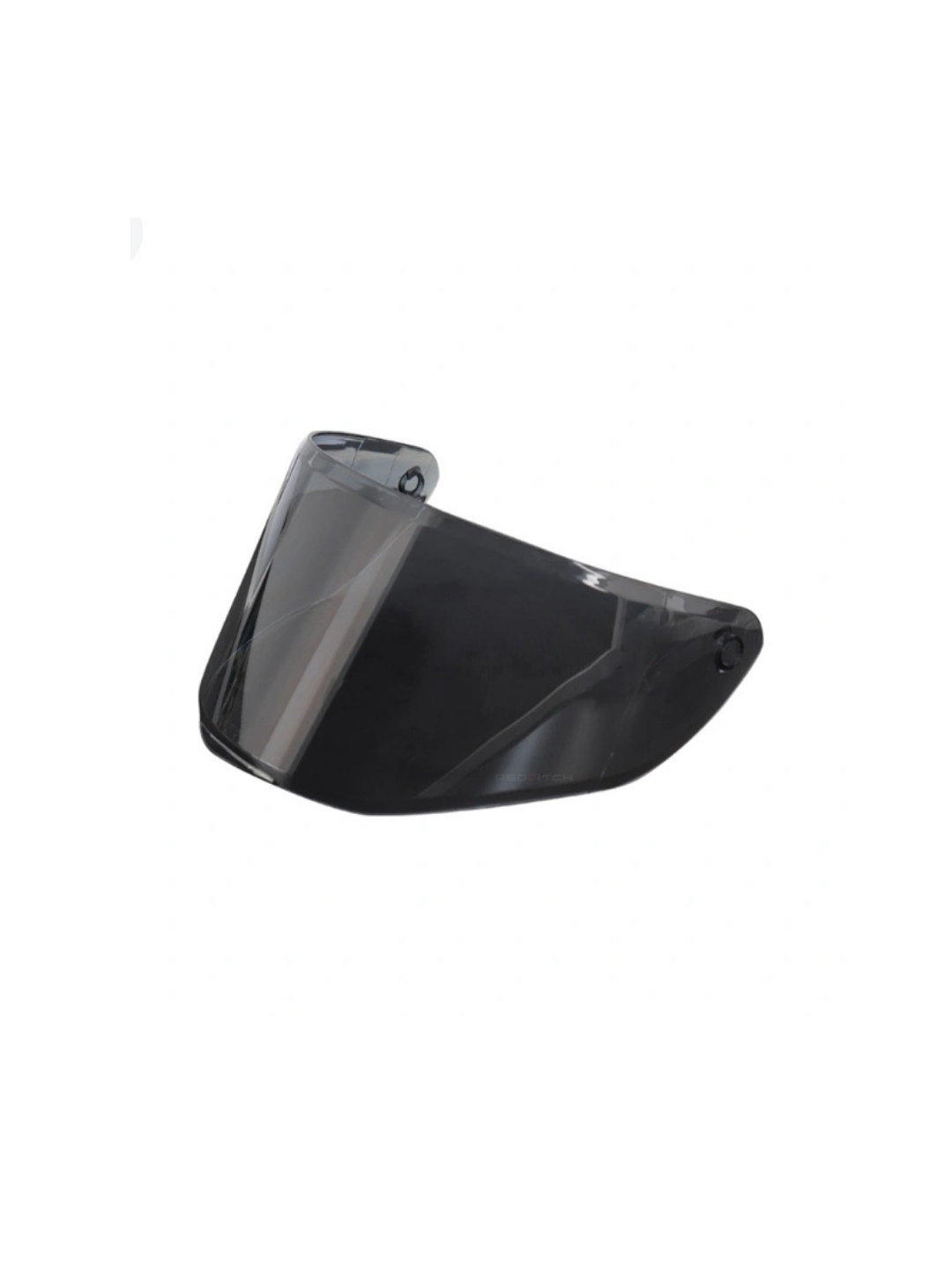 Black motorcycle visor on a white background