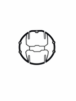 Black and white line drawing of a circular mechanical component on a white background