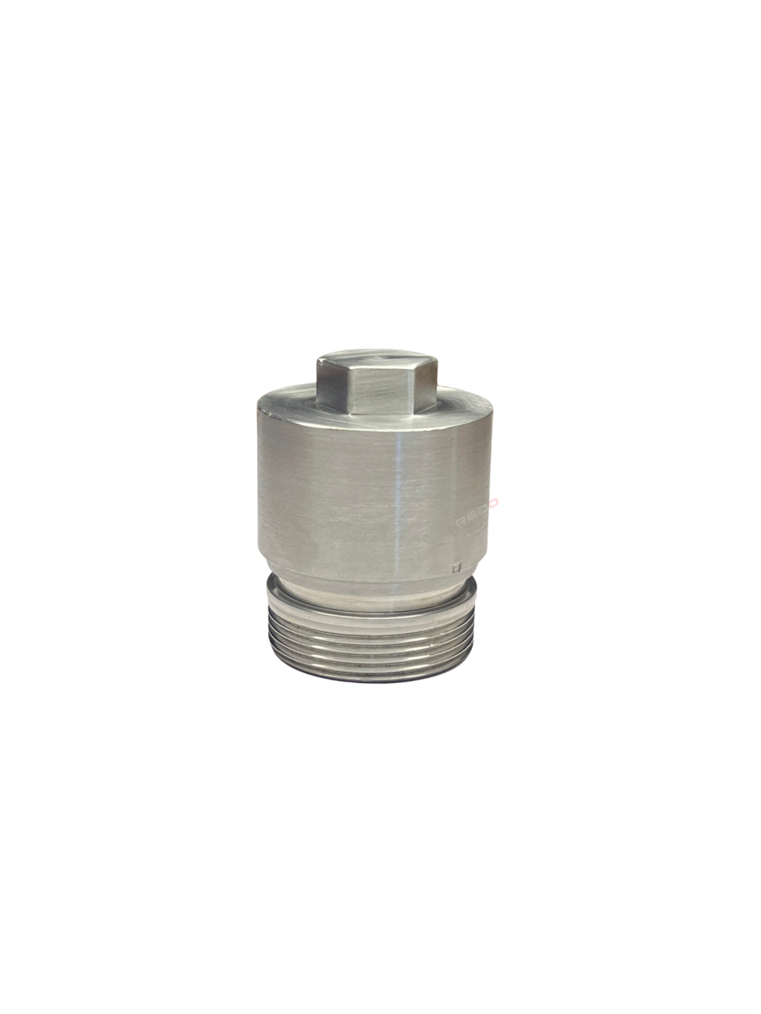 Metal fitting on a white background