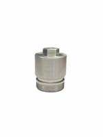 Metal fitting on a white background