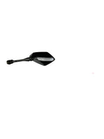Black motorcycle mirror on a white background