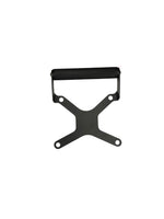 Black metal bracket on a white background