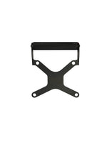 Black metal bracket on a white background