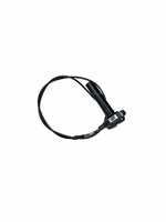 Black motorcyclecable on a white background