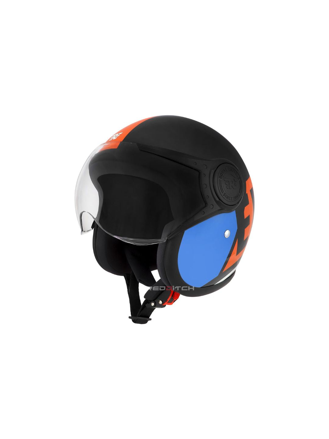 Royal Enfield Color Block Explore Blue Helmet offers a stylish design with reliable protection. Its durable shell and comfortable fit make it ideal for long rides.