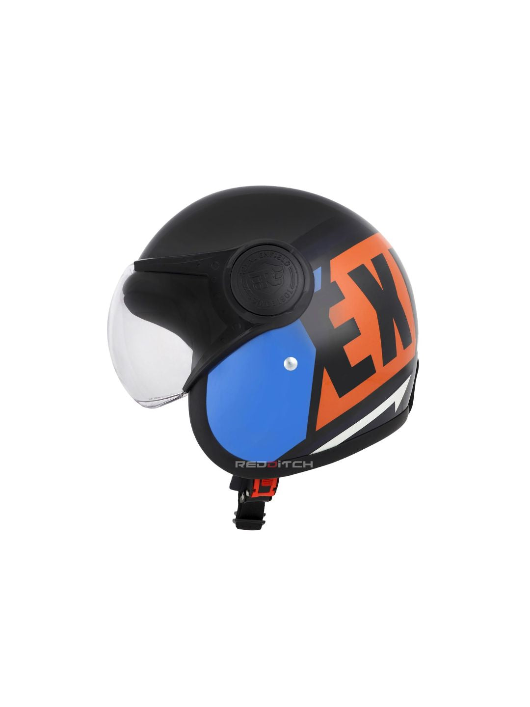 Royal Enfield Color Block Explore Blue Helmet offers a stylish design with reliable protection. Its durable shell and comfortable fit make it ideal for long rides.