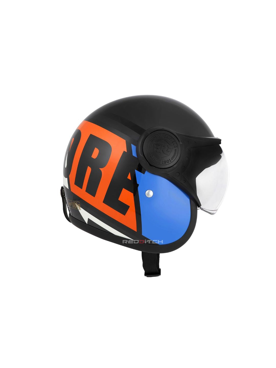 Royal Enfield Color Block Explore Blue Helmet offers a stylish design with reliable protection. Its durable shell and comfortable fit make it ideal for long rides.