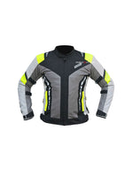 RR Gear Masculine Jacket (Flu Green,Large), a stylish and durable riding jacket designed for safety and comfort, featuring high-visibility accents, protective padding, and weather-resistant materials for enhanced performance on the road.