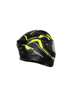 Steelbird SBH 25 Sharp Spirit Glossy Black/Neon Helmet combines safety with a sleek design, offering comfort and durability for riders.